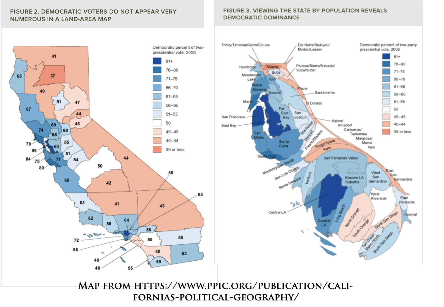 California Rurality Map How California Turned Blue - Teri Kanefield